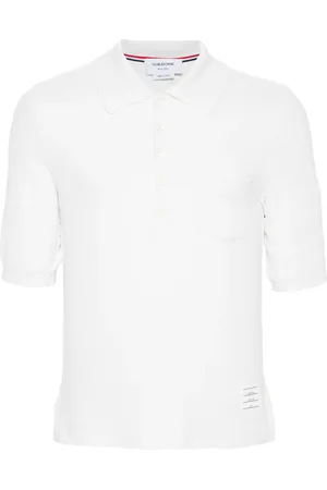 Thom Browne 4-Bar silk polo shirt