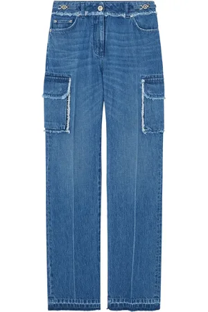 VERSACE Frayed cargo jeans