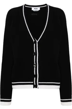 Msgm Embroidered-logo cardigan