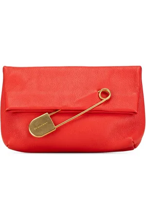 Burberry 2018-2024 Medium Leather Safety Pin clutch bag