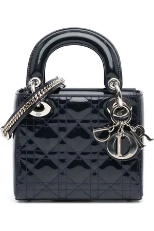 Dior 2016 Mini Patent Cannage Lady Dior satchel