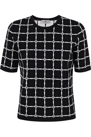 Elisabetta Franchi Patterned-jacquard T-shirt
