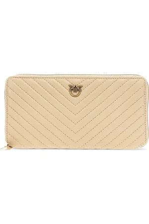 Pinko Chevron-quilted leather wallet