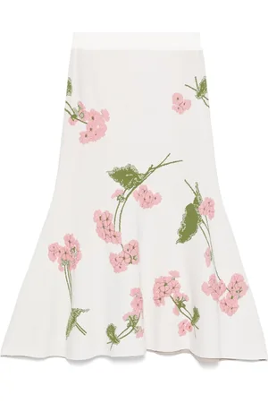 Erdem Floral-jacquard midi skirt