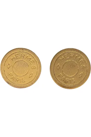 Hermès 20th Century Plated Bijouterie Fantaisie Clou De Selle Clip On Earrings costume earrings