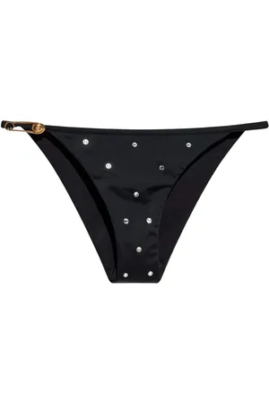 VERSACE Crystal-embellished bikini bottom