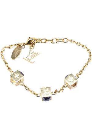 LOUIS VUITTON 2013 Plated Gamble Crystal costume bracelet