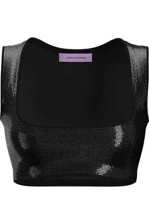 MACCAPANI Rhinestone-embellished crop top