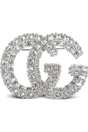 Gucci GG Marmont crystal-embellished brooch