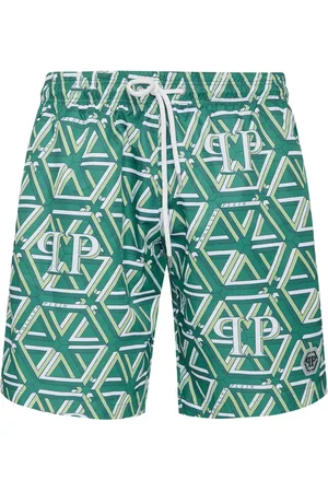 Philipp Plein Monogram-print swim shorts