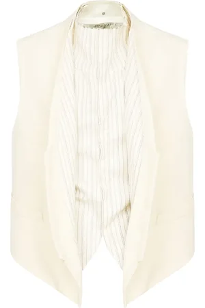 Maison Margiela Striped-panel waistcoat