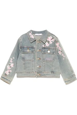 MONNALISA Floral-embroidered jacket