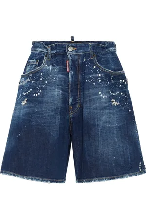 Dsquared2 Rhinestone-embellished denim shorts