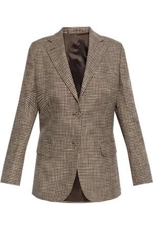 OFFICINE GENERALE Houndstooth-pattern blazer