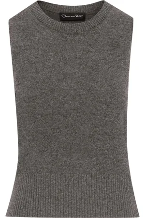 Oscar de la Renta Virgin wool-blend top