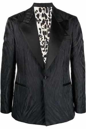 Roberto Cavalli Animal jacquard blazer