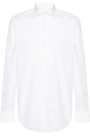 D4.0 Plain semi-sheer shirt