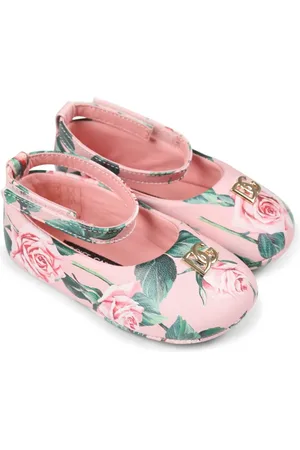 Dolce & Gabbana Rose-print ballerinas