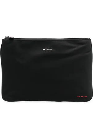 Kiton Logo-plaque clutch bag
