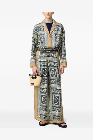 Claudie Pierlot Wide-leg printed trousers