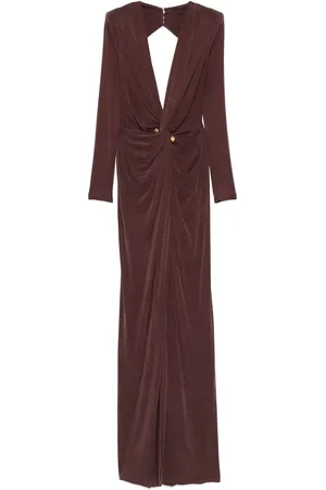 Elisabetta Franchi Piercing-detail jersey gown