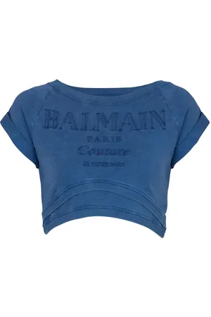 Balmain Embroidered cropped T-shirt