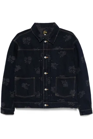 Pins & Needles Floral-embroidery denim jacket