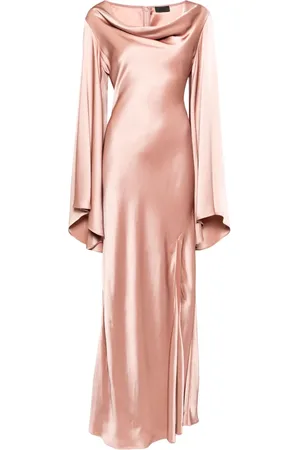 LAPOINTE Satin Cowl Neck Gown