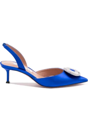 Aquazzura 50m Crystal Hoop Sling pumps