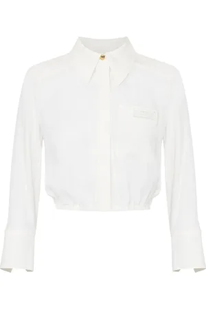 Elisabetta Franchi Georgette cropped blouse