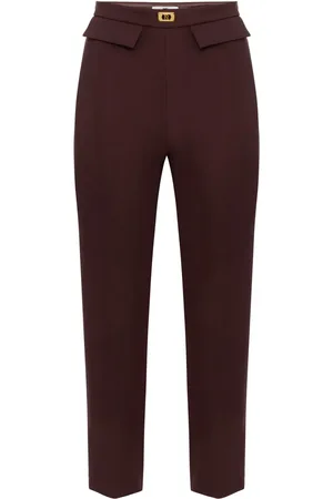 Elisabetta Franchi Slim-fit crepe trousers
