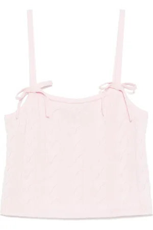 Ganni Bow detailing vest