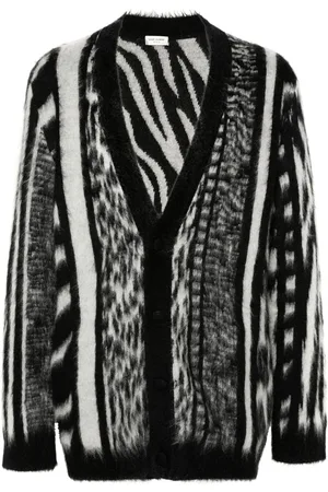 Saint Laurent Jungle-pattern cardigan