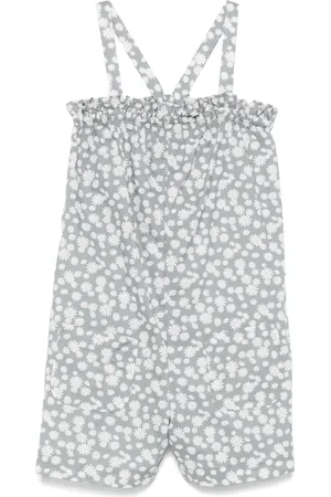 Il gufo Floral-print cotton romper