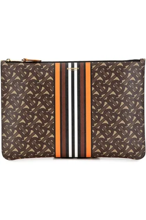 Burberry 2018-2024 Monogram Stripe E-Canvas clutch bag
