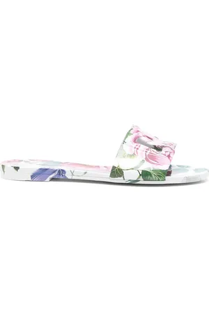 Dolce & Gabbana Floral-print slides