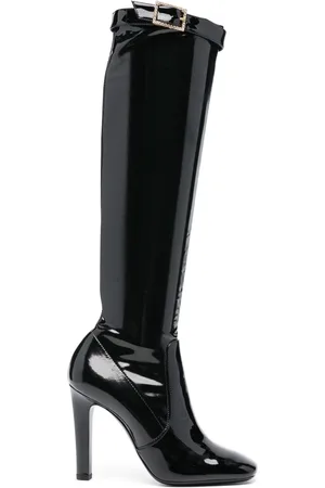Saint Laurent 100mm knee-high patent boots