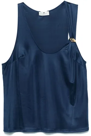 Elisabetta Franchi Logo-brooch tank top
