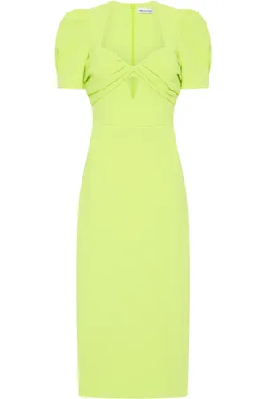 Rebecca Vallance Aria puff-sleeve midi dress