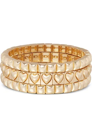 Roxanne Assoulin Puffy Heart stud bracelet (set of three)