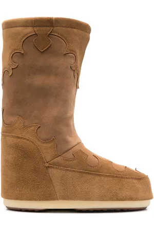 Moon Boot MB ICON SUEDE EMBROIDERY COGNAC