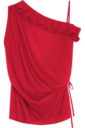 DRIES VAN NOTEN Ruffled silk top