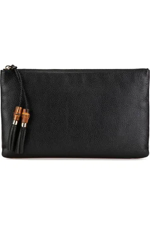 Gucci 2000-2015 Leather Bamboo Tassel clutch bag