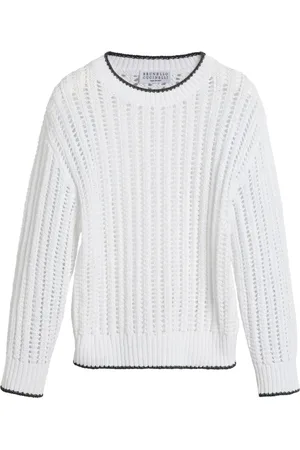 Brunello Cucinelli Ribbed openwork sweater