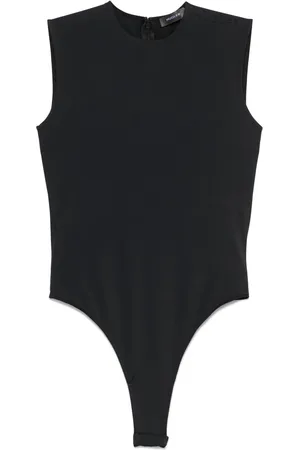 MUGLER Logo-embossed sleeveless bodysuit