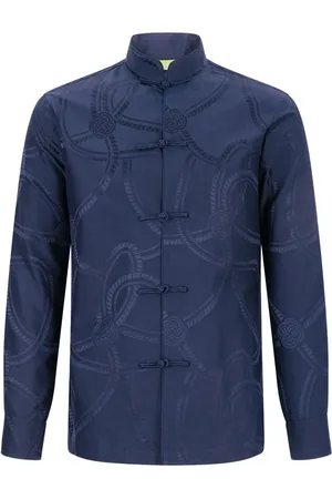 SHANGHAI TANG Patterned-jacquard shirt