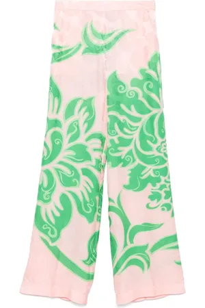 Etro Rose-print trousers
