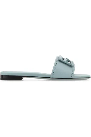 Fendi Leather Baguette slippers
