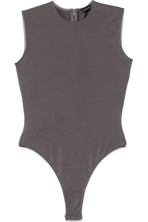 MUGLER Logo-embossed sleeveless bodysuit