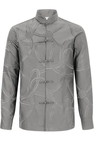 SHANGHAI TANG Patterned-jacquard shirt